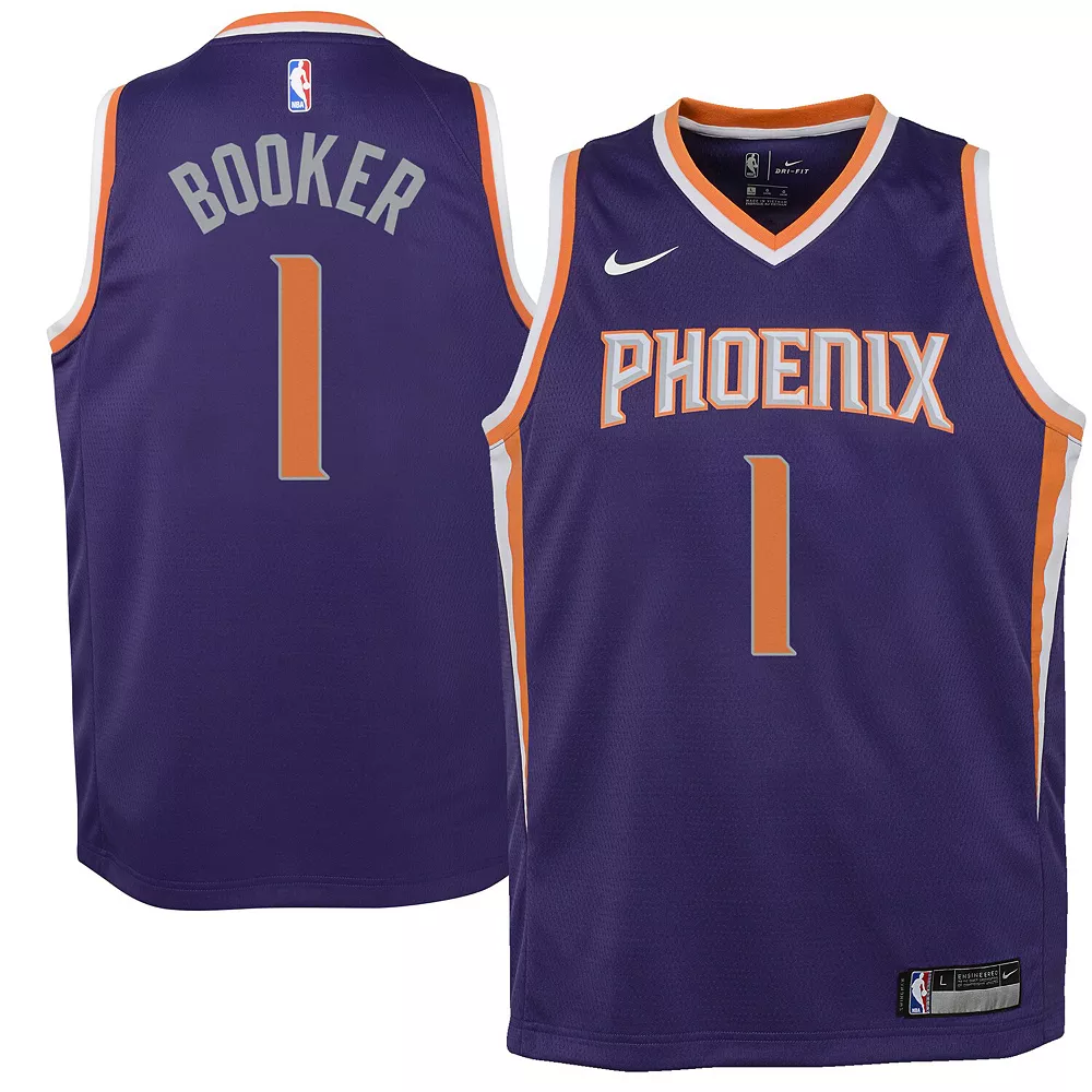 Youth Nike Devin Booker Purple Phoenix Suns Swingman Jersey - Icon Edition