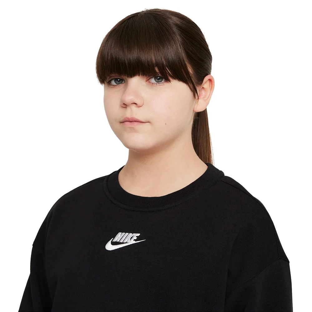 Girls 7-16 Nike Club Fleece Crew Sweatshirt - Image 10