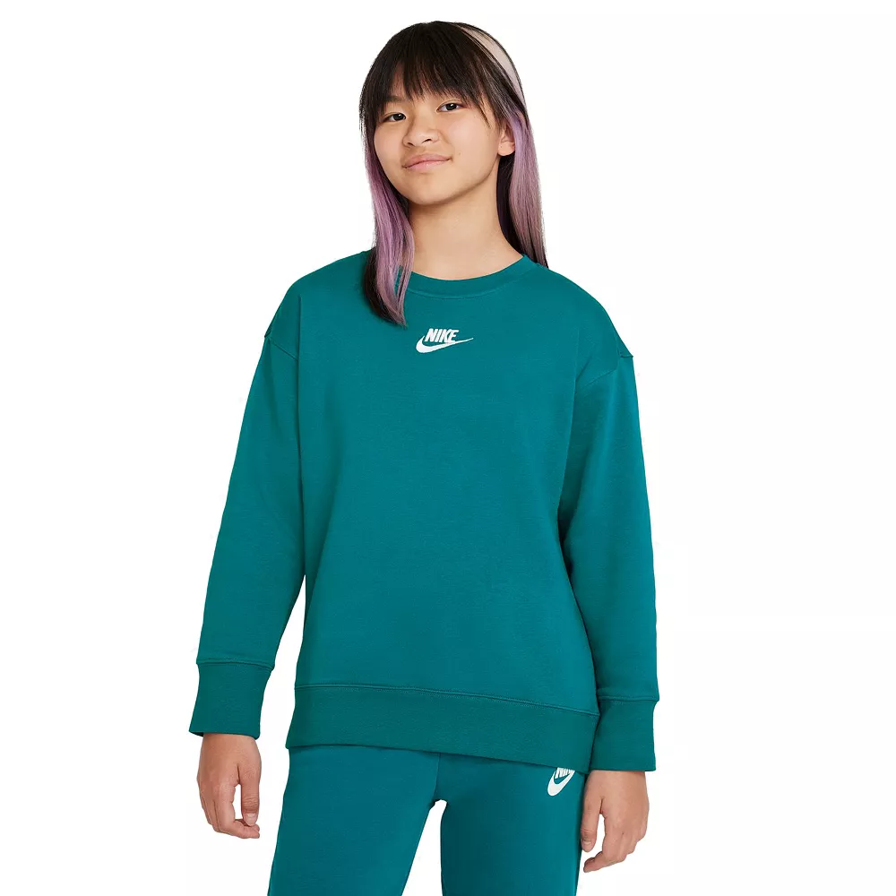 Girls 7-16 Nike Club Fleece Crew Sweatshirt - Image 6