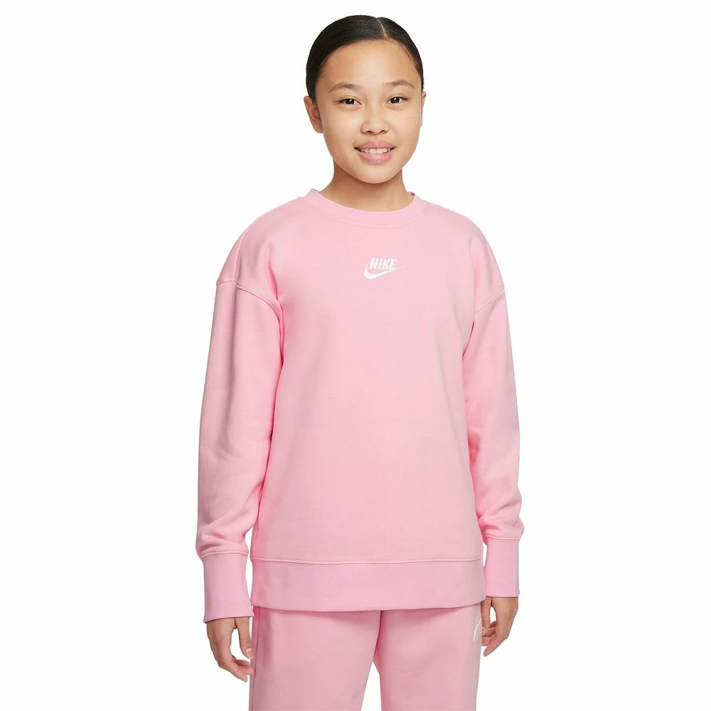 Girls 7-16 Nike Club Fleece Crew Sweatshirt - Image 3