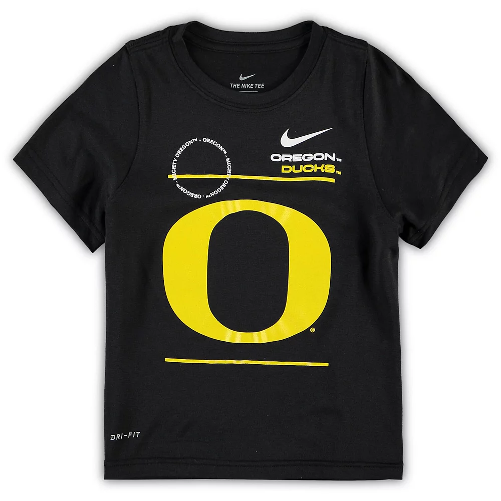 Preschool Nike Black Oregon Ducks 2021 Sideline Legend Performance T-Shirt