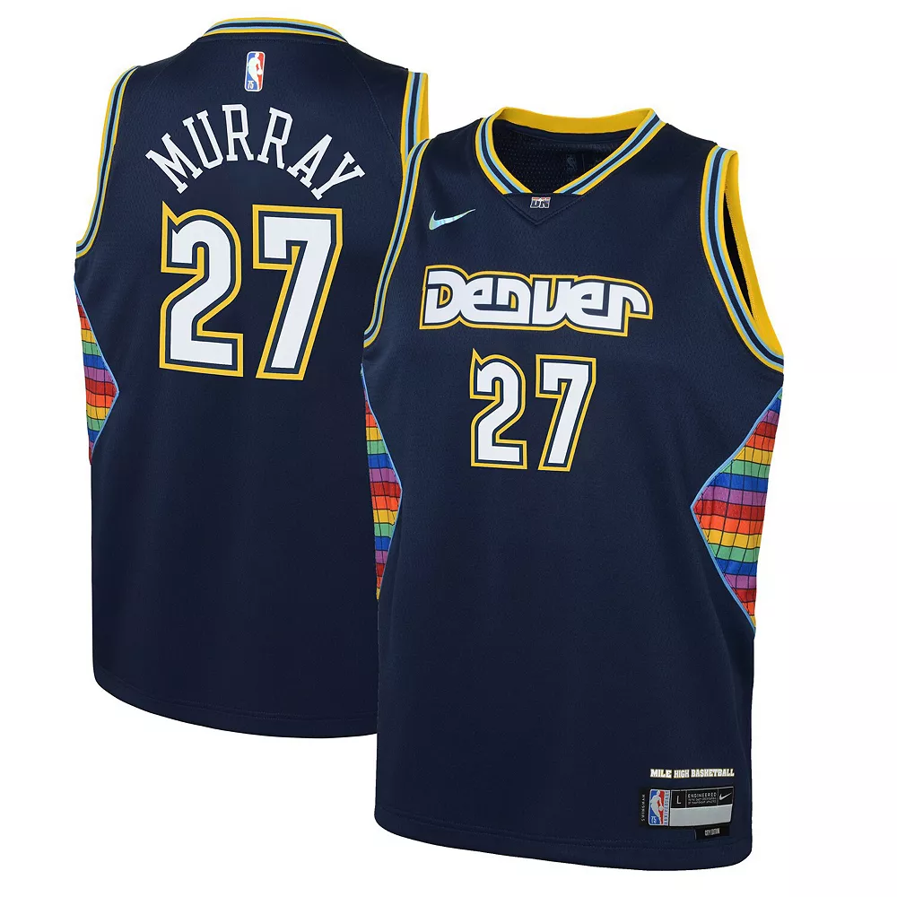 Youth Nike Jamal Murray Navy Denver Nuggets 2021/22 Swingman Jersey - City Edition - Image 2
