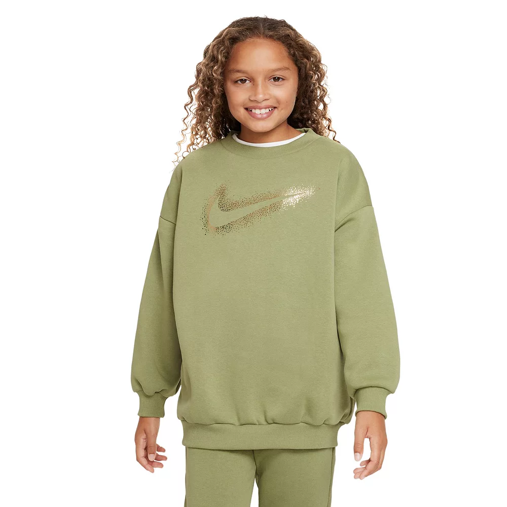 Girls 7-16 Nike Icon Fleece Crew Sweatshirt - Image 3