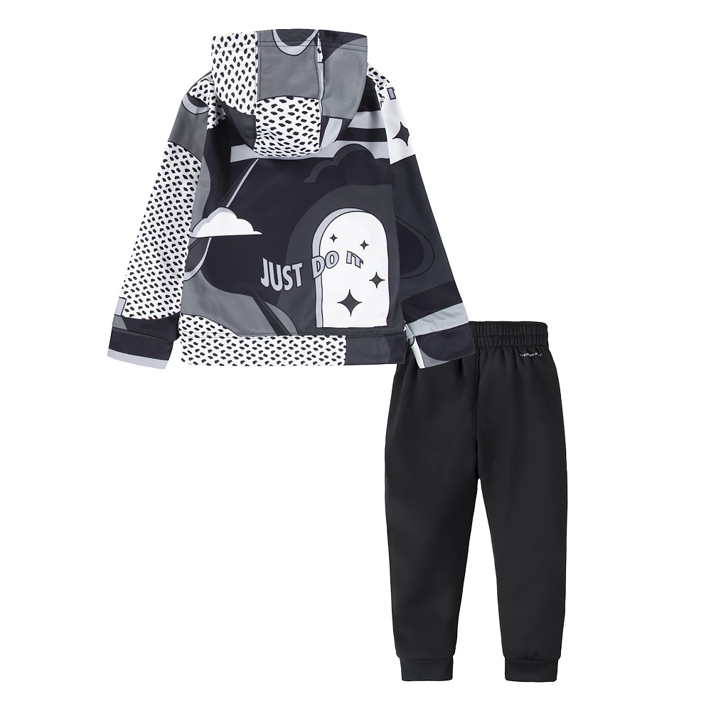 Toddler Boys Nike All Day Play Printed Hoodie and Joggers Set - Image 2