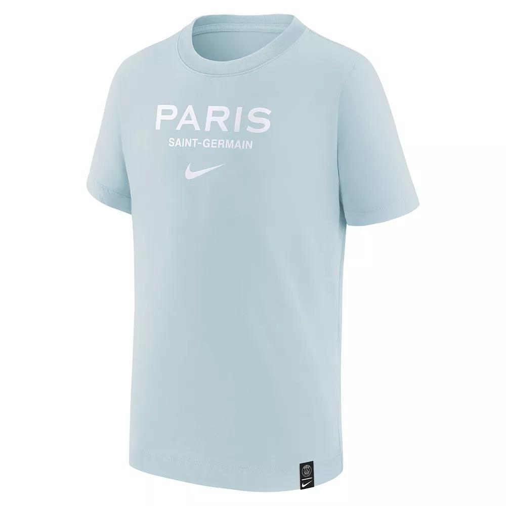 Youth Nike Light Blue Paris Saint-Germain Swoosh T-Shirt - Image 3
