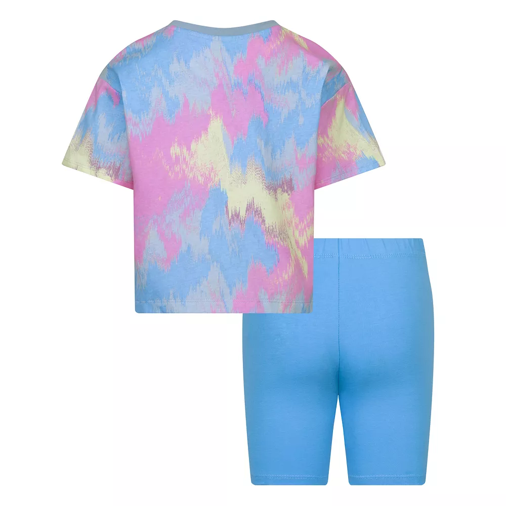 Girl 4-6x Nike Boxy Tee and Bike Shorts Set - Image 3
