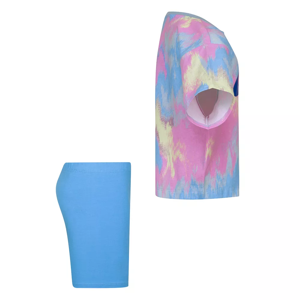 Girl 4-6x Nike Boxy Tee and Bike Shorts Set - Image 5