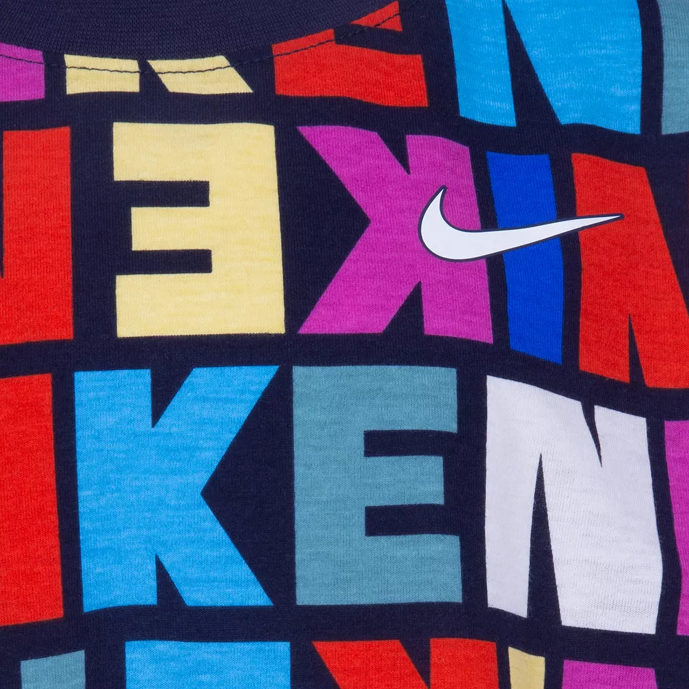 Girls 4-6x Nike Word Print Tee & Shorts Set - Image 5