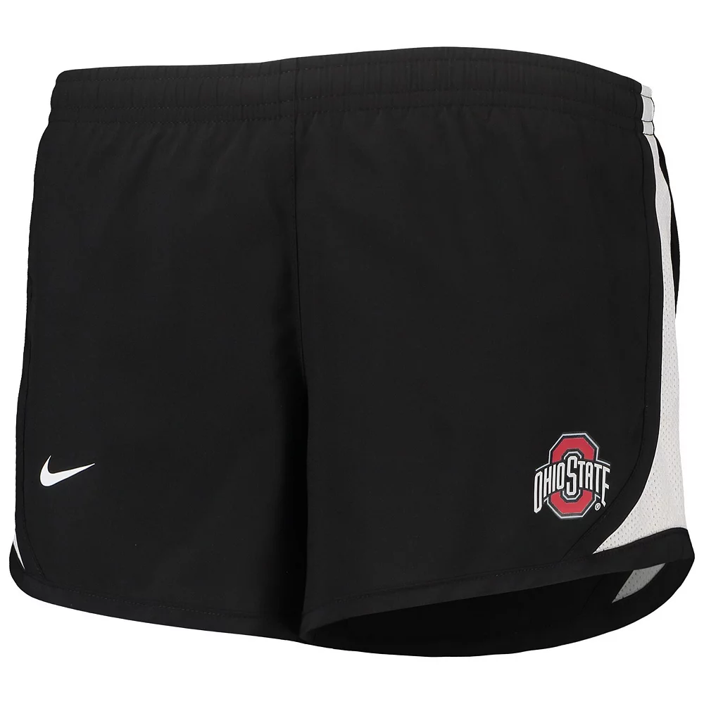 Girls Youth Nike Black Ohio State Buckeyes Tempo Performance Shorts - Image 3