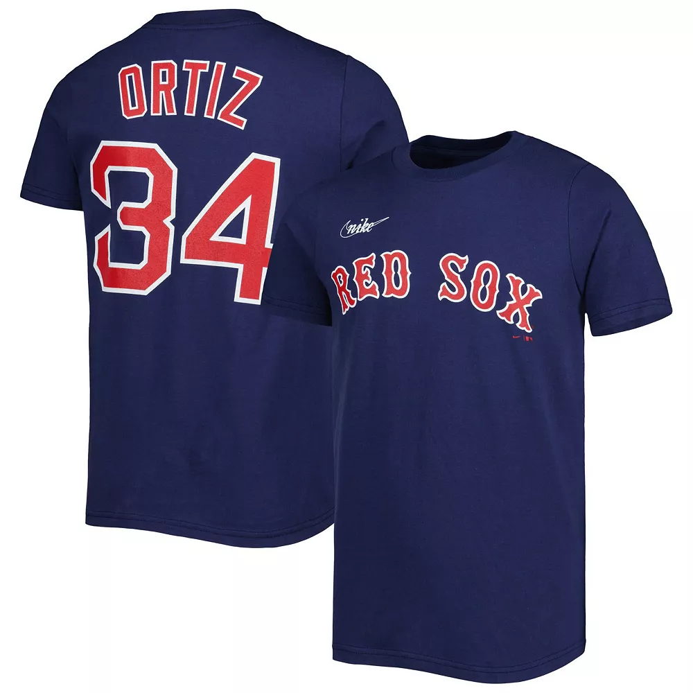 Youth Nike David Ortiz Navy Boston Red Sox Player Name & Number T-Shirt - Image 2