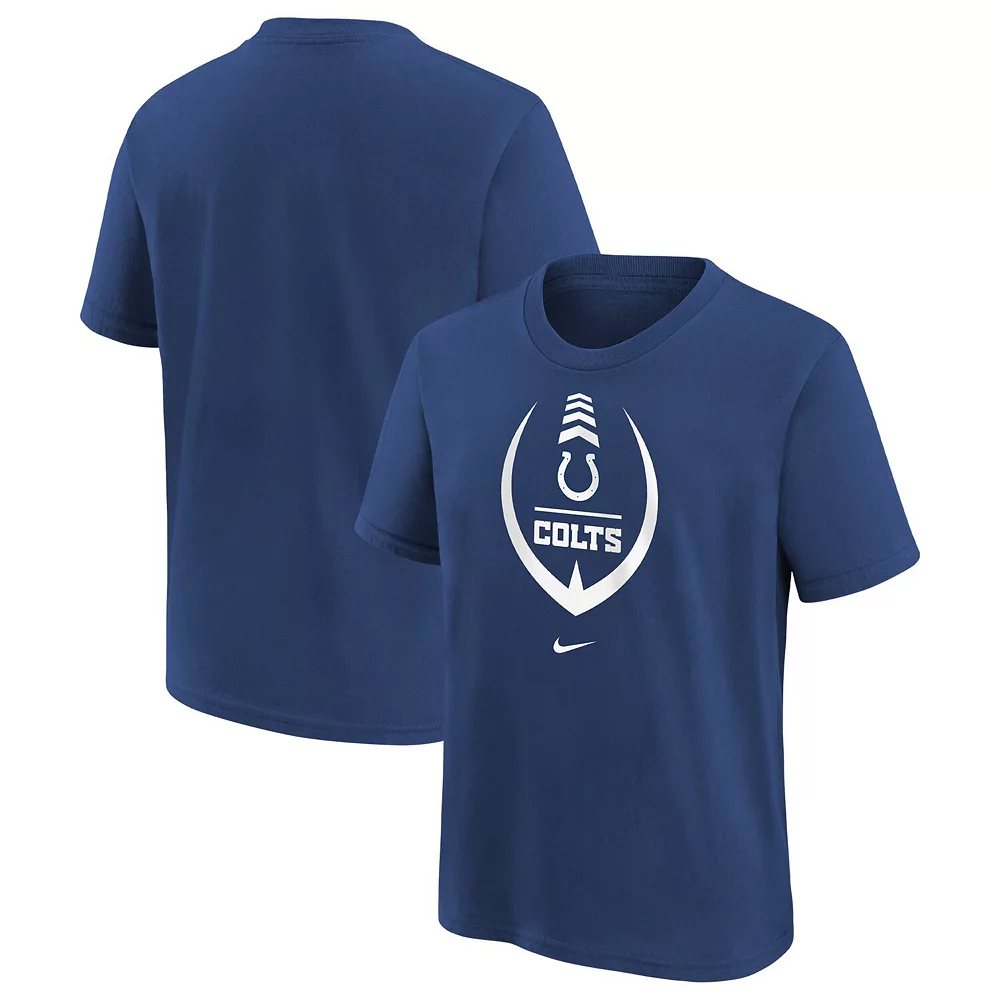 Youth Nike Royal Indianapolis Colts Icon Football T-Shirt